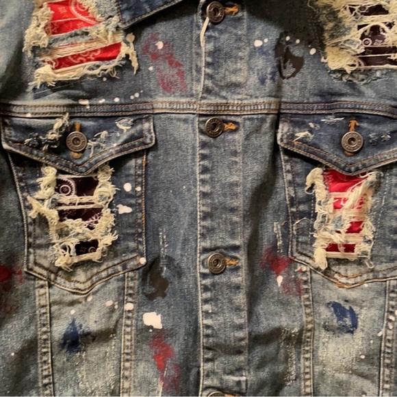 🔥SALE🔥Bandanna patchwork jacket - Picture 6 of 7